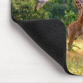Giraffe und Baby Mousepad (Ecke)