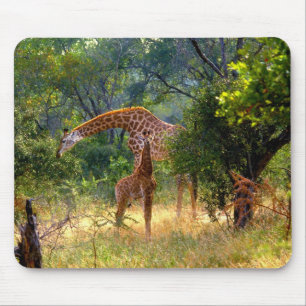 Giraffe und Baby Mousepad