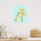 Giraffe und Bunny Poster (Küche)