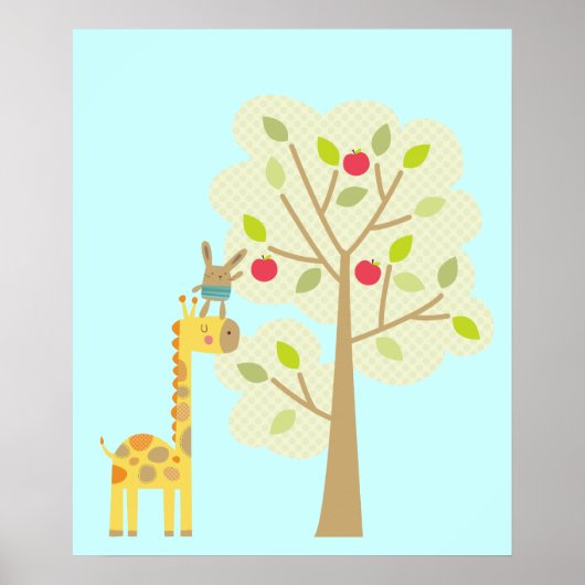 Giraffe und Bunny Poster (Vorne)