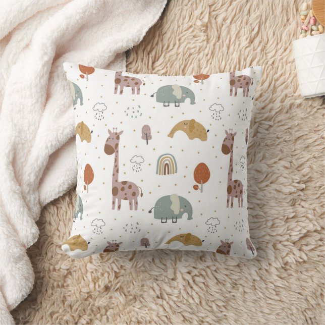 Giraffe und Elefant Kissen (Decke)