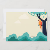 Giraffe und Freunde Einladung zum Geburtstag (Rückseite)