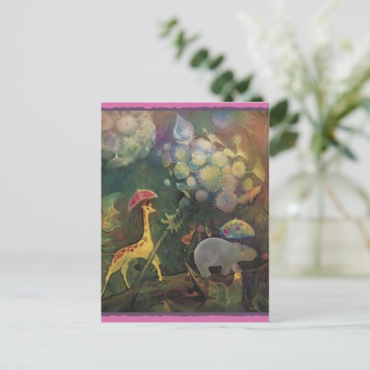 Giraffe und Hippo*** Postkarte (Stehend Vorderseite)