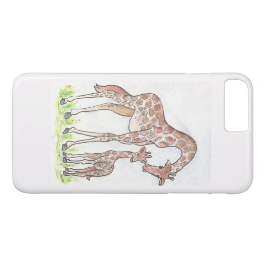 Giraffe und ihr Kalb auf einem iPhone-Fall Case-Mate iPhone Hülle (Rückseite (Horizontal))