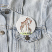 Giraffe und ihr Kalb Button (Beispiel)