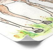 Giraffe und ihr Kalb-Poster Poster (Ecke)