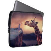 Giraffe und Junge Laptop-Sieb Laptopschutzhülle (Vorne Rechts)