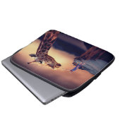 Giraffe und Junge Laptop-Sieb Laptopschutzhülle (Vorne Knopf)