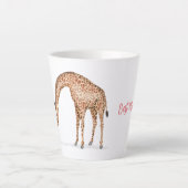 Giraffe und Kalb "Beste Mama aller Zeiten" Latte-T Milchtasse (Vorderseite)