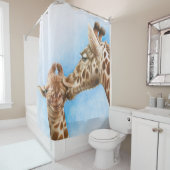 Giraffe und Kalb Duschvorhang (Beispiel)