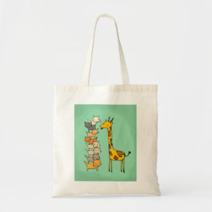 Giraffe und Katzen Tragetasche