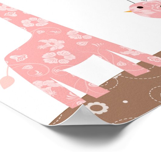 Giraffe und Kinderzimmer Poster (Ecke)