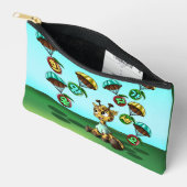 Giraffe und koreanisches Wort Zubehörtasche (Offen)