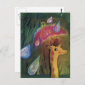 Giraffe und Ladybug*** Postkarte (Vorne/Hinten)