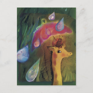 Giraffe und Ladybug*** Postkarte
