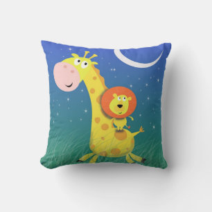 Giraffe und Löwenkissen für Kinderzimmer Kissen