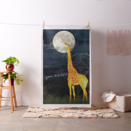 Giraffe und Mond | Baumwollgewebe nach Maß Stoff