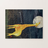Giraffe und Mond | Benutzerdefinierte Foto Puzzle- Puzzle (Horizontal)