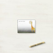 Giraffe und Mond | Benutzerdefinierte Post-it®-Not Post-it Klebezettel (Auf Schreibtisch)