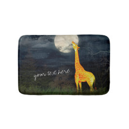 Giraffe und Mond | Custom Bath Mat Badematte