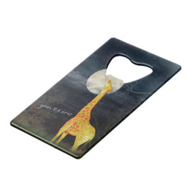Giraffe und Mond | Custom Bottle Opener Kreditkartenflaschenöffner