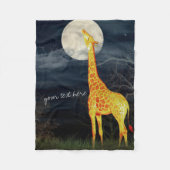 Giraffe und Mond | Custom Fleece Blanket (Vorderseite)