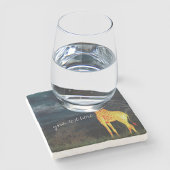 Giraffe und Mond | Custom Stone Drink Untersetzer
