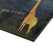 Giraffe und Mond | Decorative Glasschneidplatte Schneidebrett (Ecke)