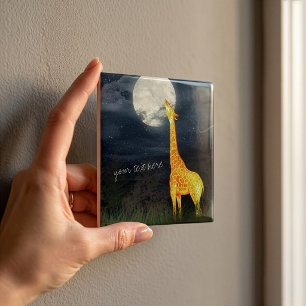 Giraffe und Mond   Fotos für benutzerdefinierte Ke Fliese