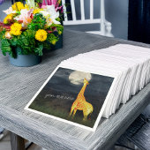 Giraffe und Mond | Kundenspezifisches Papier Napki Serviette