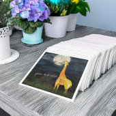 Giraffe und Mond | Kundenspezifisches Papier Napki Serviette