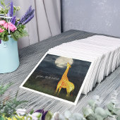 Giraffe und Mond | Kundenspezifisches Papier Napki Serviette