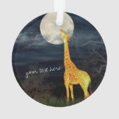 Giraffe und Mond | Plexiglas Ornament (Rückseite)