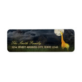 Giraffe und Mond | Zollrechtliche Rücksendeadresse (Vorne)