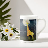 Giraffe und Moon Custom Jumbo Tasse / Knochen Chin
