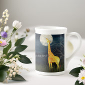 Giraffe und Moon Custom Jumbo Tasse / Knochen Chin