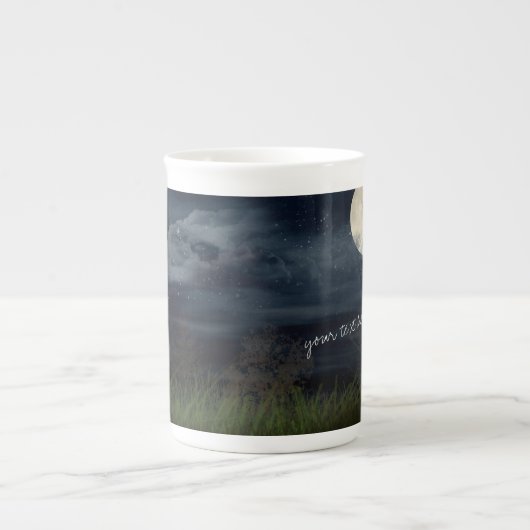 Giraffe und Moon Custom Jumbo Tasse / Knochen Chin (Vorderseite)
