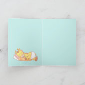 Giraffe und niedliches Baby-Kalb danken Ihnen Dankeskarte (Innenseite)