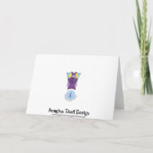 Giraffe und Oxpecker Happy Birthday Card Karte (Rückseite)