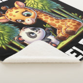 Giraffe und Panda Mit Monogramm Name | Sherpadecke (3/4)