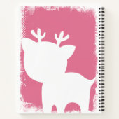 Giraffe und Rehrosa Notizbuch mit Namen (Rückseite)