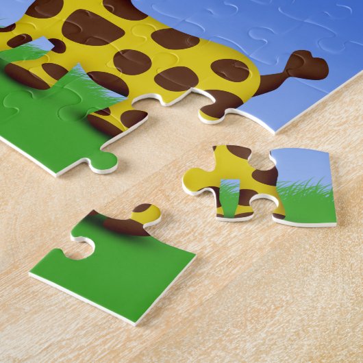 Giraffe und Schmetterling in Liebe Puzzle (Seite)