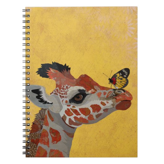 GIRAFFE UND SCHMETTERLING NOTIZBLOCK (Vorderseite)