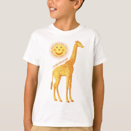 Giraffe und Sonne mit dem Logo für junge Kreaturen T-Shirt