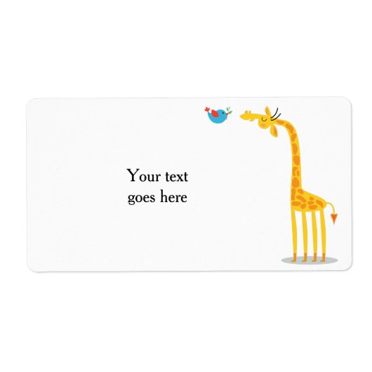 Giraffe und Vogel für niedlichen Cartoon (Vorne)