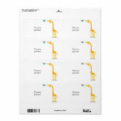 Giraffe und Vogel für niedlichen Cartoon (Vorne)