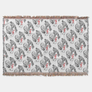 Giraffe und Weihnachtsmann Decke