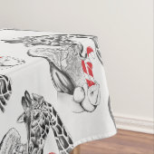 Giraffe und Weihnachtsmann Tischdecke (Beispiel)
