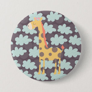 Giraffe und Wolken Button