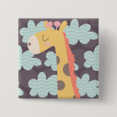 Giraffe und Wolken Button (Vorderseite)